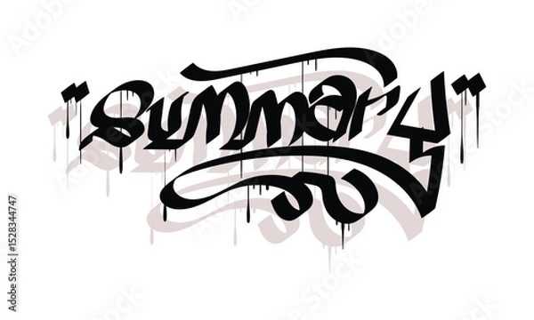 Fototapeta SUMMARY graffiti tag style design
