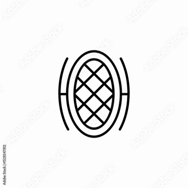 Fototapeta brooch jacket icon sign vector