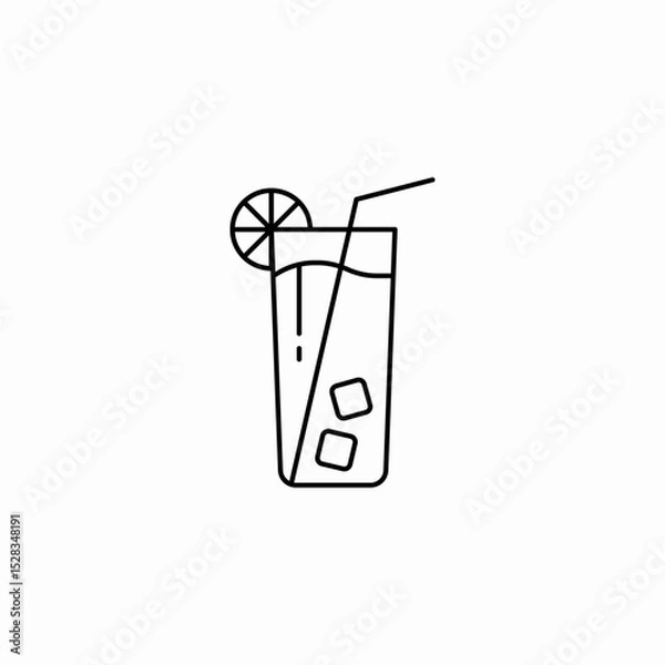 Obraz cocktail drink icon sign vector
