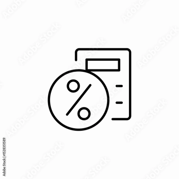 Fototapeta rate calculation icon sign vector