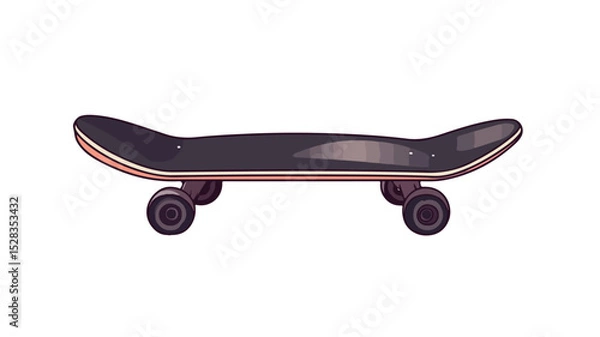 Fototapeta Skateboard Side View Vector Icon for Graphic Design Projects