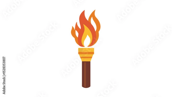 Fototapeta Bright Torch Icon Vector Illustration for Web and Print Design Projects