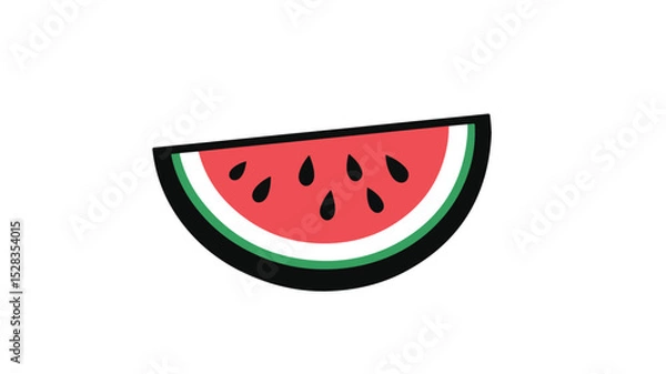 Fototapeta Watermelon Icon Vector Isolated - Fresh Fruit Illustration for Design Projects