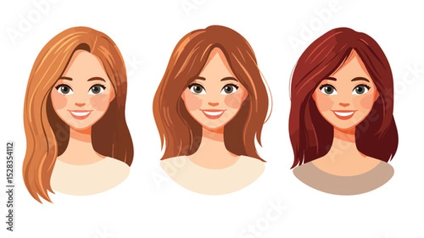 Fototapeta Professional Woman Avatar Icon Vector Illustration for Business Use