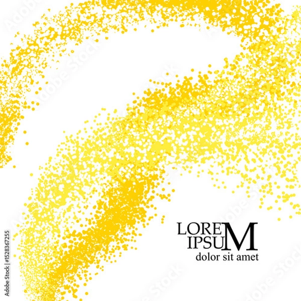 Fototapeta Yellow abstract background. for presentation design. hand drawn. Not AI, Vector illustration