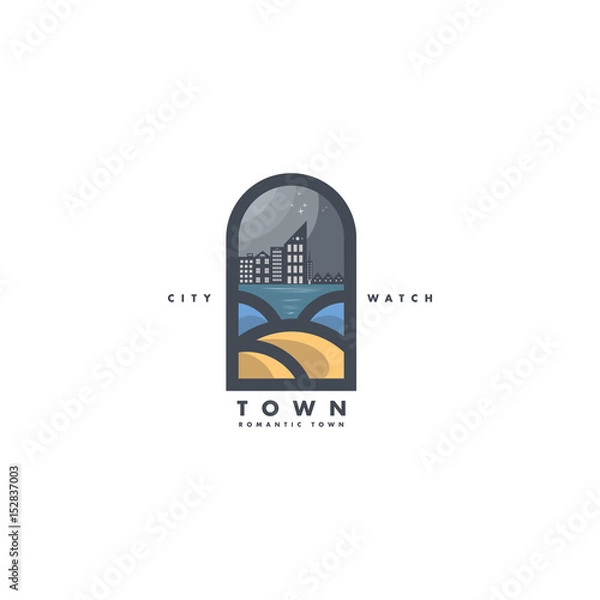 Obraz City landscape logo template