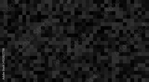 Fototapeta Digital black pixel camouflage seamless pattern for your design, presented as a vector camo texture.