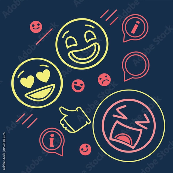 Fototapeta set of icons for web design Ai-Generated