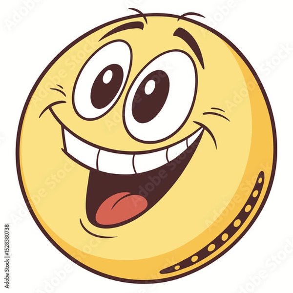 Fototapeta happy smiling face emoji Ai-Generated