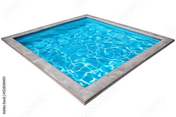 Fototapeta Square swimming pool isolated on a white background png ai generated