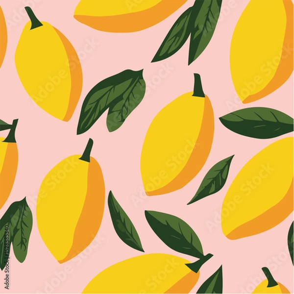 Obraz Vector illustration seamless pattern of Mango