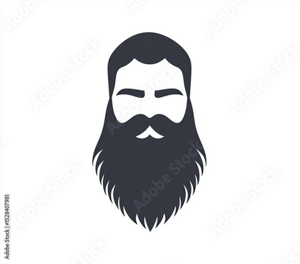 Fototapeta Man with a full beard and mustache