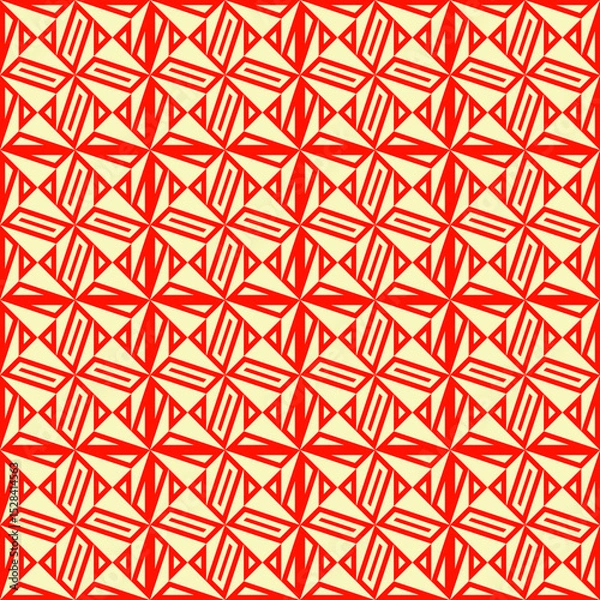 Fototapeta Geometrical ornament. Triangle,line shapes pattern. Abstract backdrop. Triangles, lines wallpaper. Geometric background. Ethnic motif. Mosaic ornate. Digital paper. Textile print. Web design. Vector