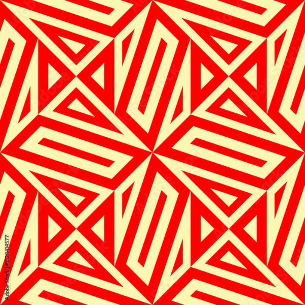 Obraz Geometrical ornament. Triangle,line shapes pattern. Abstract backdrop. Triangles, lines wallpaper. Geometric background. Ethnic motif. Mosaic ornate. Digital paper. Textile print. Web design. Vector