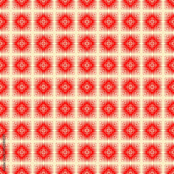 Fototapeta Rhombuses, chevrons,squares ornament. Seamless mosaic pattern. Embroidery backdrop. Tiles wallpaper. Ethnic motif. Geometric background. Digital paper. Geometrical textile print. Abstract design.