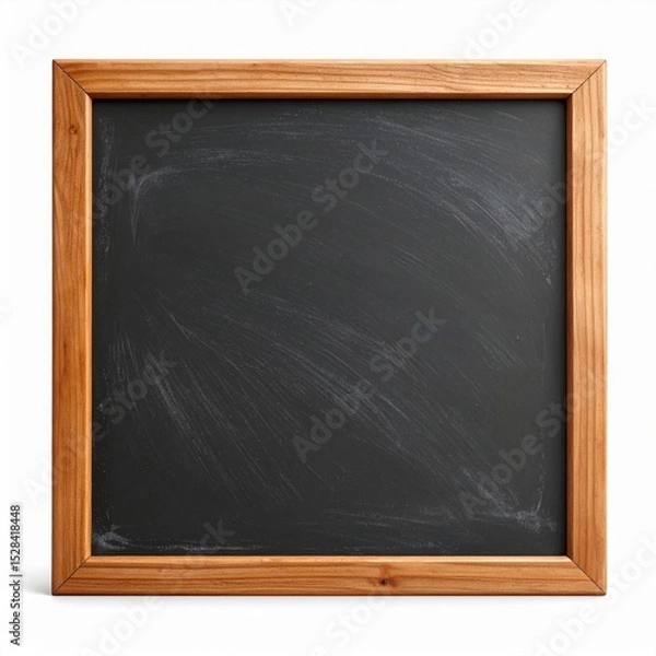 Obraz Blank Chalkboard with Brown Wooden Frame