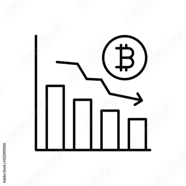 Fototapeta Decrease Icon vector