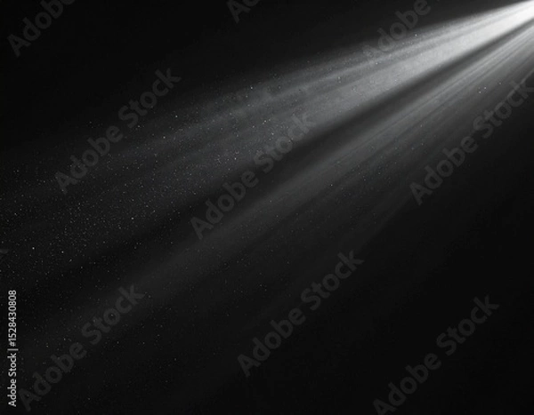 Fototapeta Dramatic Light Ray Overlay with Dust on Dark Background
