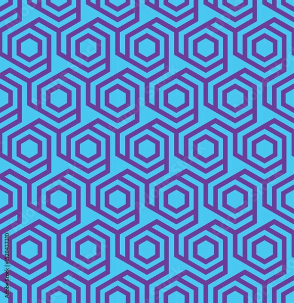 Fototapeta Abstract seamless geometric pattern with hexagonal shapes -vector eps8