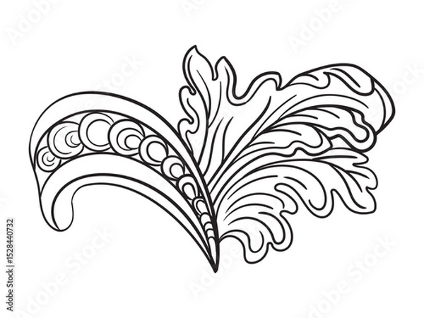 Fototapeta Abstract elegant baroque design element vector illustration