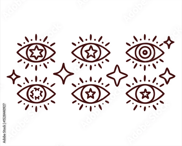 Obraz Starry Eyes icon set