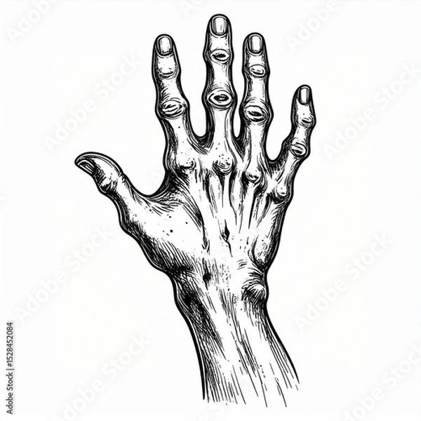 Obraz Detailed Black And White Hand Drawing