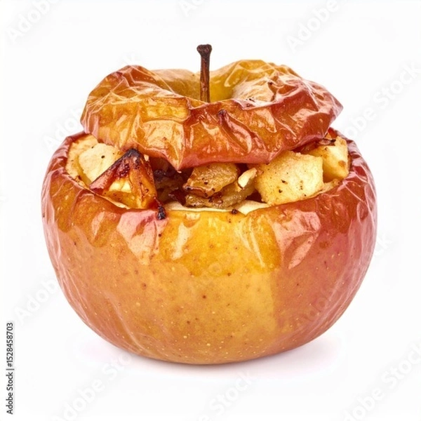 Obraz Baked Red Apple Dessert with Cinnamon Filling