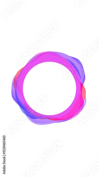 Fototapeta Abstract colorful circle swirl spectrum, futuristic AI personal assistant app screen, creative science and technology background, vibrant multi colored circular copy space frame illustration