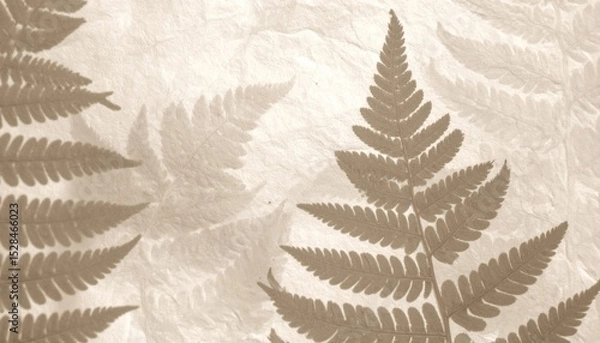 Obraz Sepia Fern Leaves Texture Background