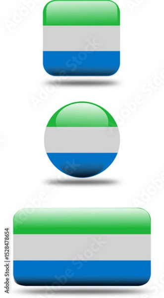 Obraz set 3d look Flag ofsierra leone