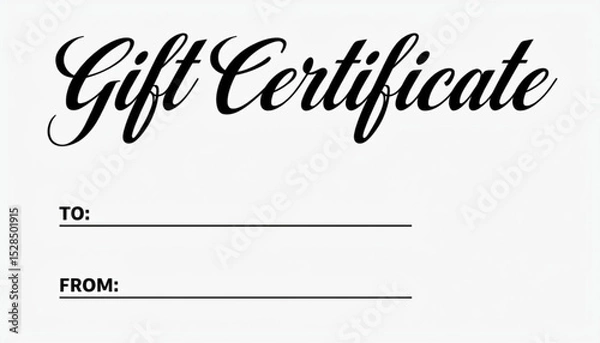 Fototapeta Professionally designed elegant gift certificate to give from the heart to loved ones