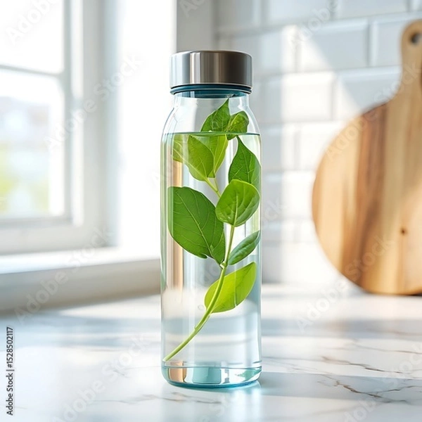 Fototapeta Infused Water Bottle Hydrate with Style and Nature's Goodness