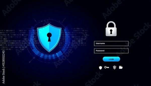 Obraz Cybersecurity  Protecting Your Digital Assets with Advanced Encryption and Secure Logins
