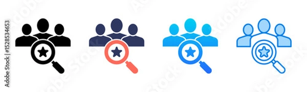 Fototapeta Competitive Analysis icon sheet multiple style collection