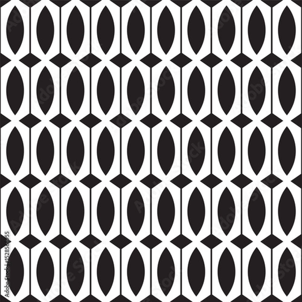Fototapeta Seamless vintage abstract geometric decorative curve pattern