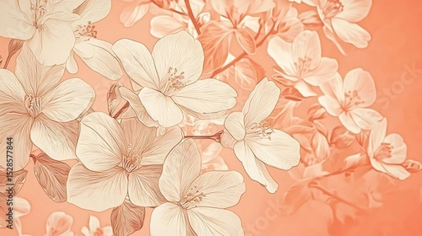 Obraz Delicate floral pattern background