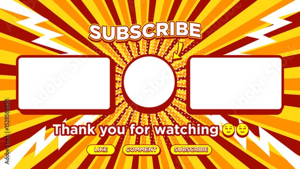 Fototapeta Red yellow comic style background for business