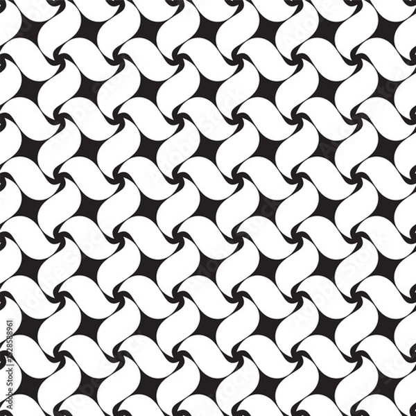 Fototapeta Seamless spiral swirl abstract geometric pattern background