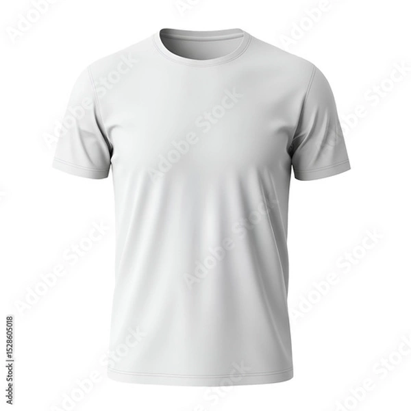 Obraz White T-Shirt with Transparent Background – Front View