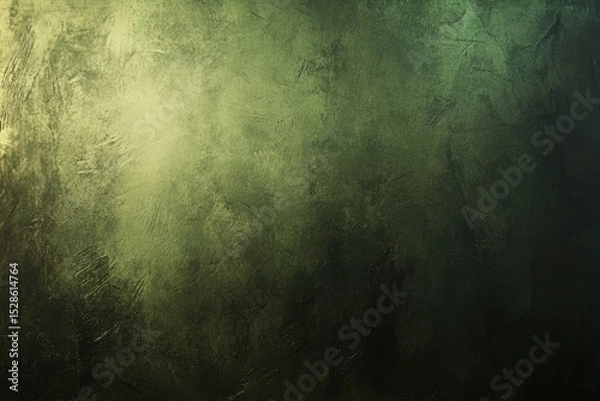 Obraz Textured wall, muted green-yellow tones,  rough surface.  Abstract background