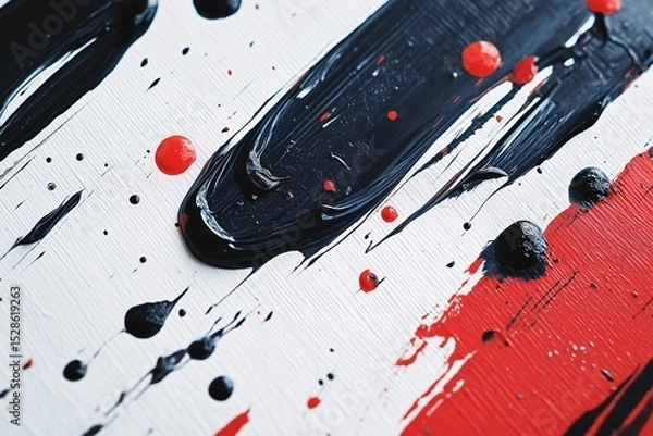 Fototapeta Abstract Art Canvas. Creative Color Splash with Bold Paint Strokes and Texture