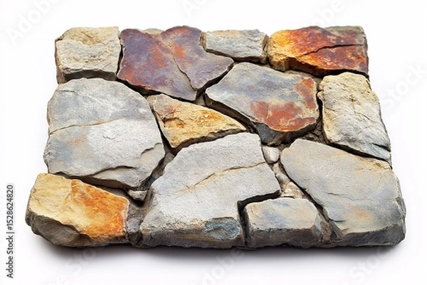 Fototapeta Nature-Inspired Garden Pathway. A Rugged Stone Texture for Outdoor Landscaping with Natural Building Materials
