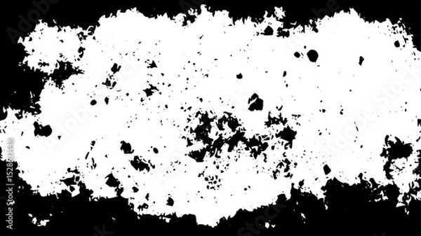 Fototapeta Distressed Grunge Frame with Splatter Texture and Rough Ink Border