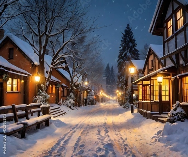 Obraz winter in the city