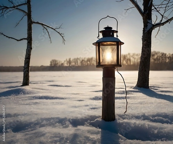 Obraz lantern in the snow