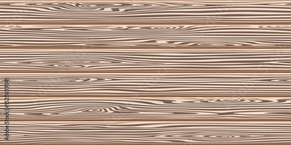 Fototapeta Wood plank wall, horizontal slats, wood texture seamless pattern, vector design