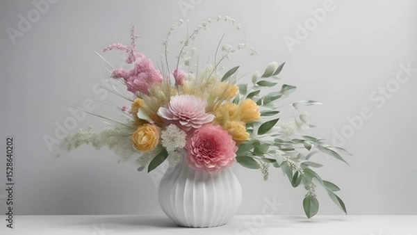 Fototapeta view of d abstract flower arrangement