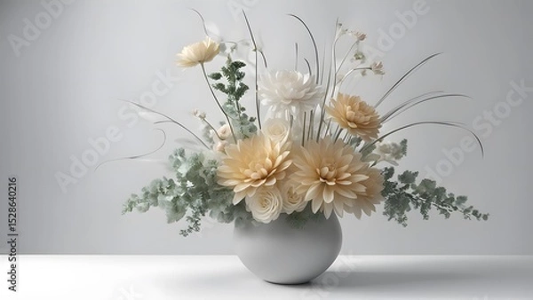 Fototapeta view of d abstract flower arrangement