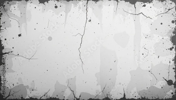 Obraz Textured Gray Background with Cracks and Splashes for Art and Design Projects, Abstract Image for Creative Use