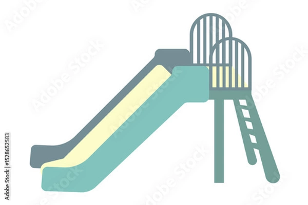 Obraz シンプルなすべり台のイラスト素材